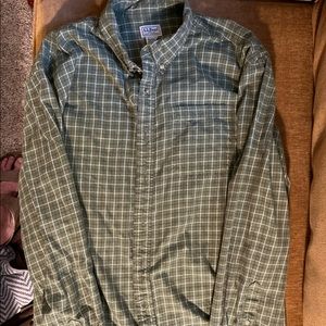 LL Bean Flannel Button Down. Green. XXLT!